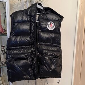 Moncler Black Puffer Vest